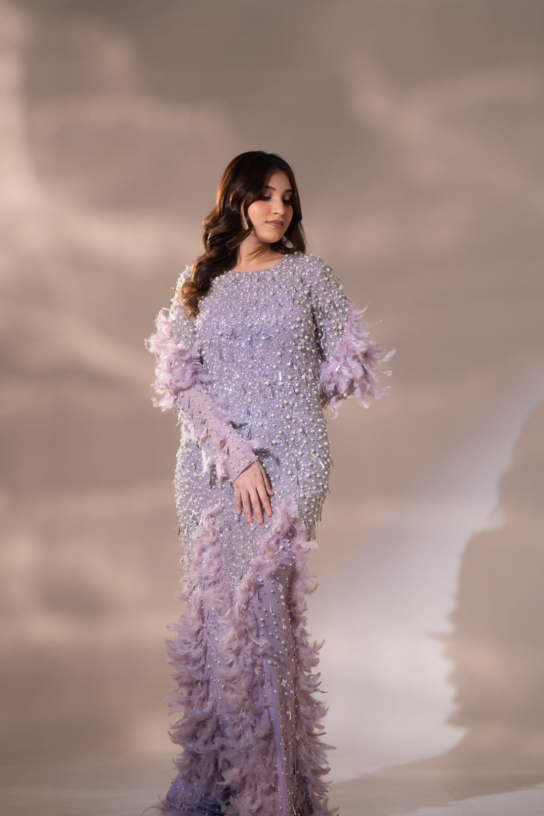 Midnight  Fringe Gown