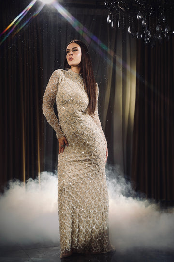 Pearl Cascade Gown