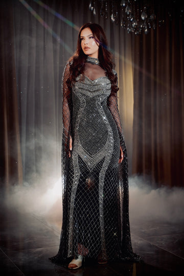 Noir Crystal Gown
