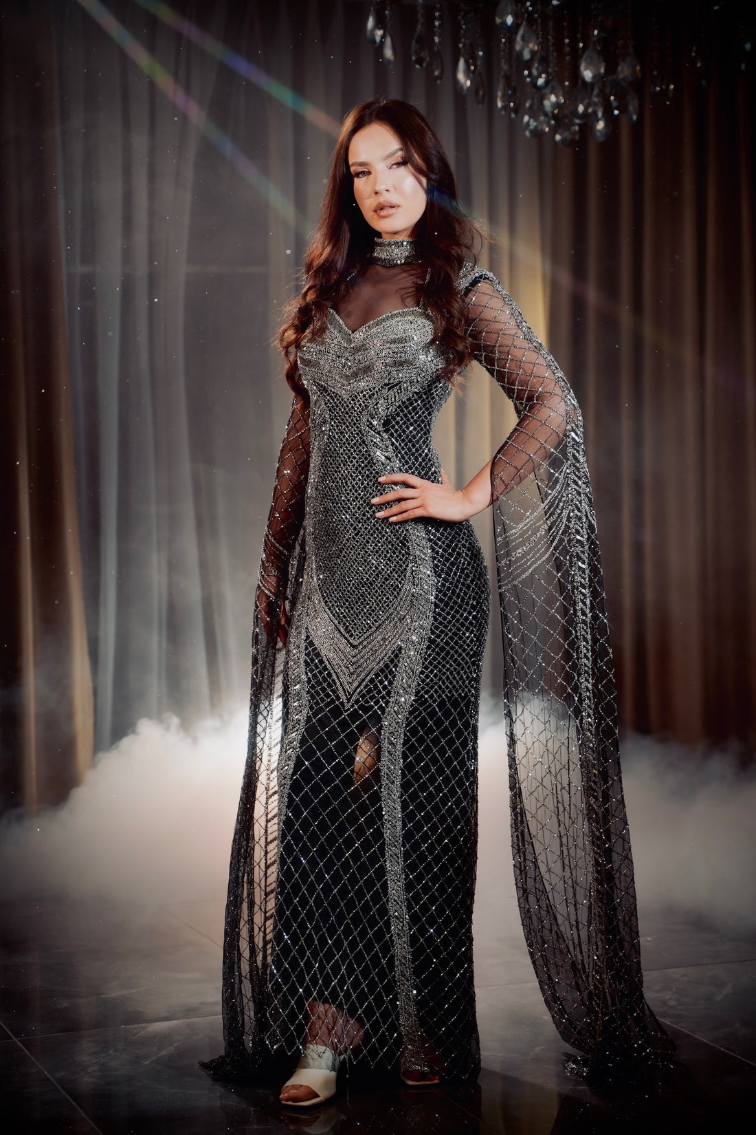 Noir Crystal Gown